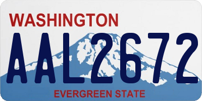 WA license plate AAL2672