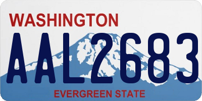 WA license plate AAL2683