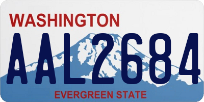 WA license plate AAL2684