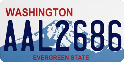 WA license plate AAL2686