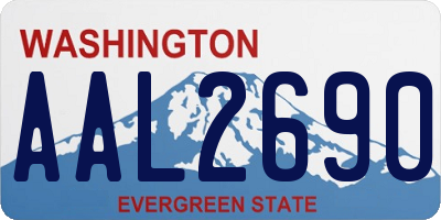 WA license plate AAL2690