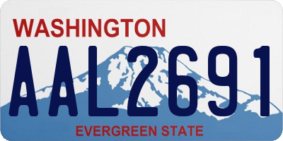 WA license plate AAL2691