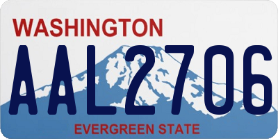 WA license plate AAL2706