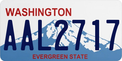 WA license plate AAL2717