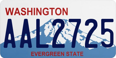 WA license plate AAL2725