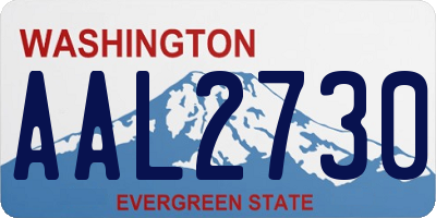 WA license plate AAL2730