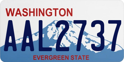 WA license plate AAL2737