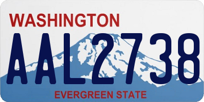 WA license plate AAL2738