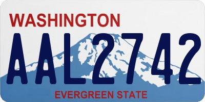 WA license plate AAL2742