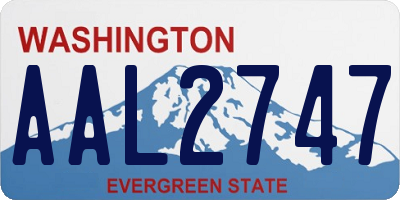 WA license plate AAL2747