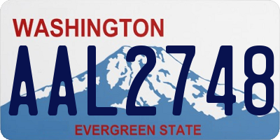 WA license plate AAL2748