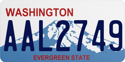 WA license plate AAL2749