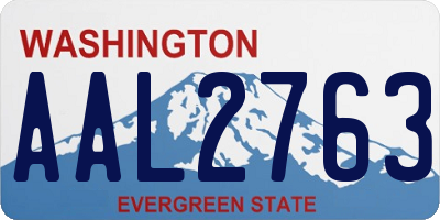 WA license plate AAL2763