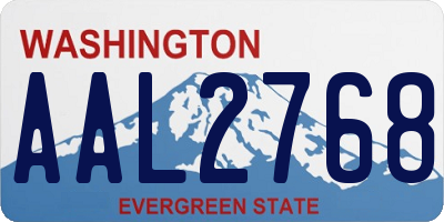 WA license plate AAL2768