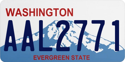 WA license plate AAL2771