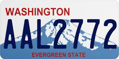 WA license plate AAL2772