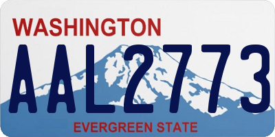 WA license plate AAL2773