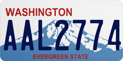 WA license plate AAL2774