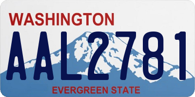 WA license plate AAL2781