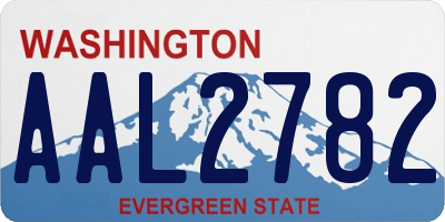 WA license plate AAL2782
