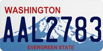 WA license plate AAL2783