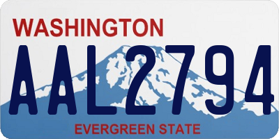 WA license plate AAL2794