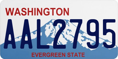 WA license plate AAL2795