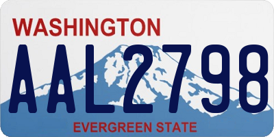 WA license plate AAL2798