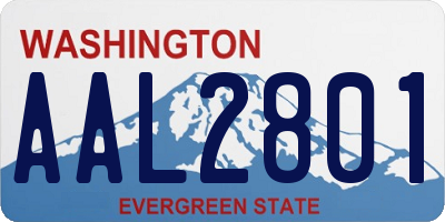 WA license plate AAL2801