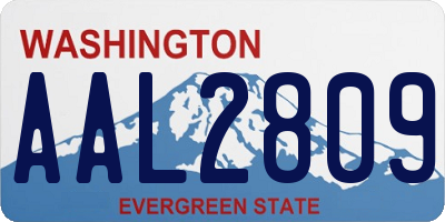 WA license plate AAL2809