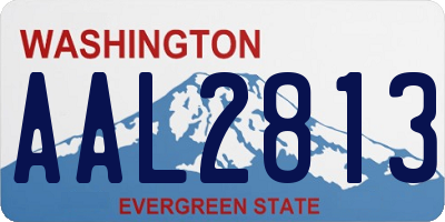 WA license plate AAL2813