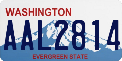 WA license plate AAL2814