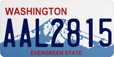WA license plate AAL2815
