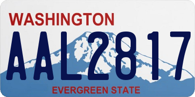 WA license plate AAL2817