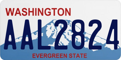 WA license plate AAL2824