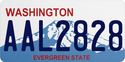 WA license plate AAL2828
