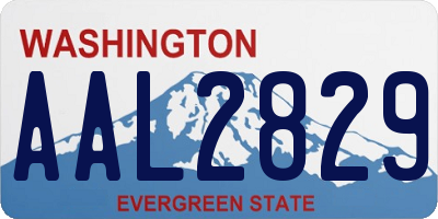 WA license plate AAL2829
