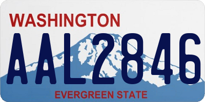 WA license plate AAL2846