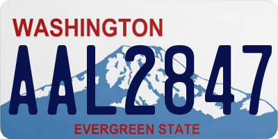 WA license plate AAL2847