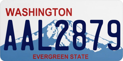 WA license plate AAL2879