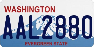 WA license plate AAL2880