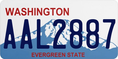 WA license plate AAL2887