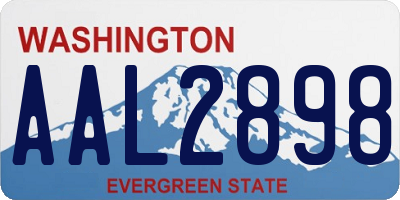 WA license plate AAL2898