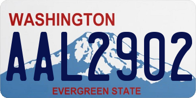 WA license plate AAL2902