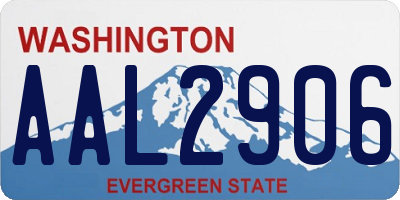 WA license plate AAL2906
