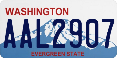 WA license plate AAL2907