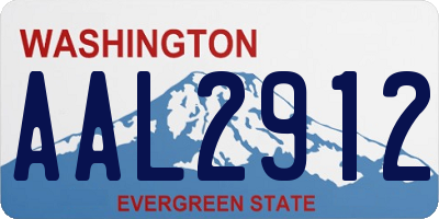 WA license plate AAL2912