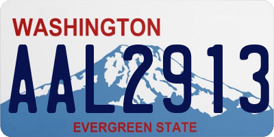 WA license plate AAL2913