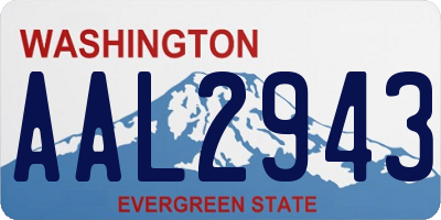 WA license plate AAL2943