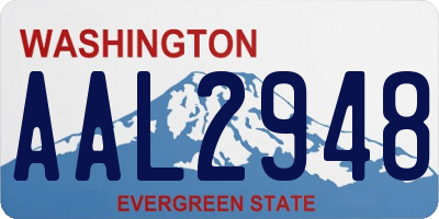 WA license plate AAL2948